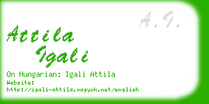 attila igali business card